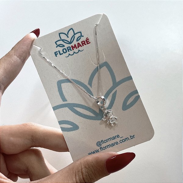 Colar de Prata Menino Cravejado 45 cm