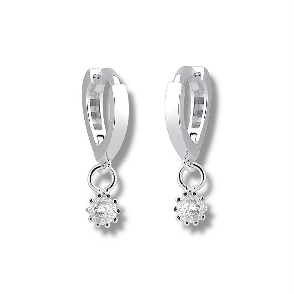 Mini Argola de Prata Articulada Ponto de Luz