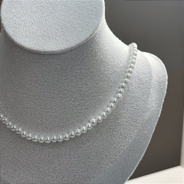 Choker Pérolas Murano com Fecho e Extensor de Prata