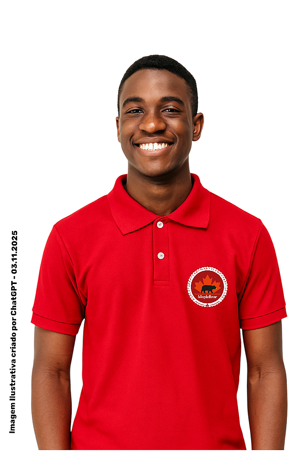 Colaborador (funcionário) Maple Bear - Camiseta Polo Manga Curta Unissex Logo Fundamental - Confecção sob pedido - Ref 104
