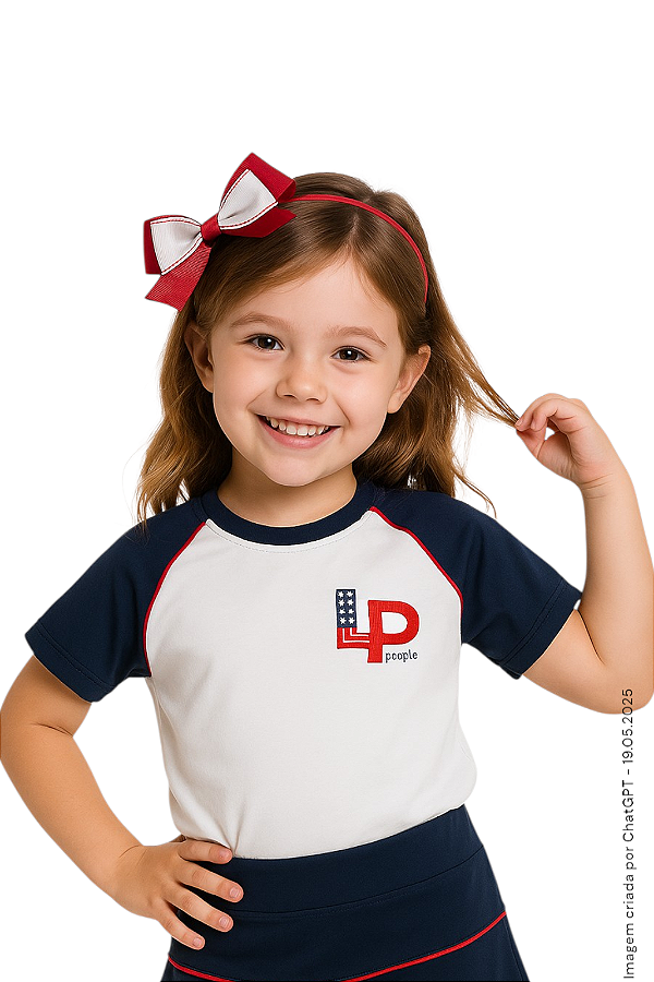 Little People School - Camiseta Branca Unissex Manga Curta - Ref. 244/245/240