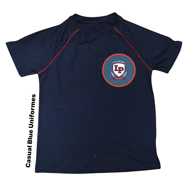 Little People School - Camiseta Azul Unissex Manga Curta - Ref. 263/264/240