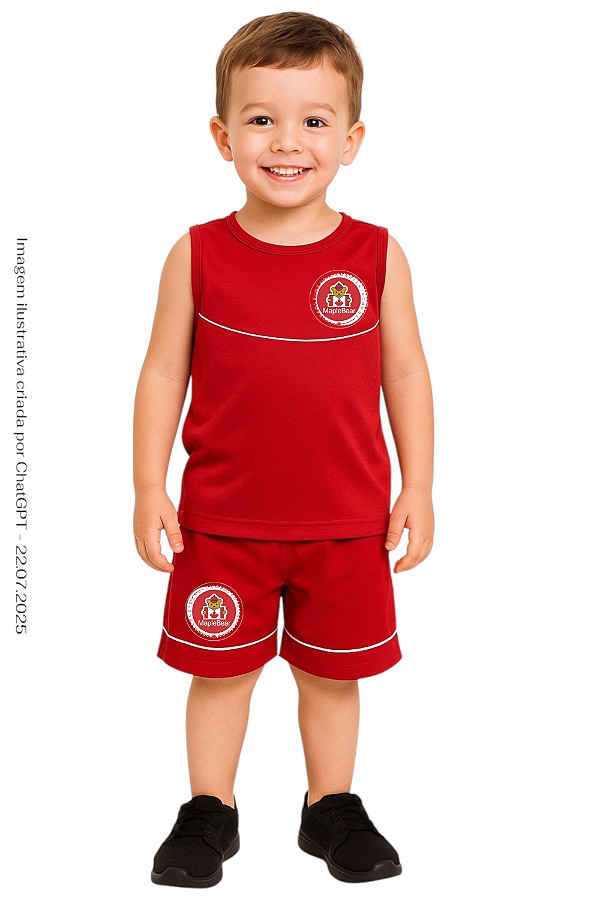 Maple Bear Infantil - Regata Unissex Vermelha - Ref. 272