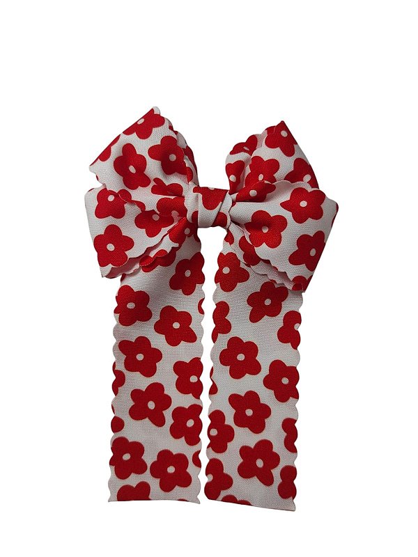 Laço Cruzado Com Pontas Floral - Ref. 503