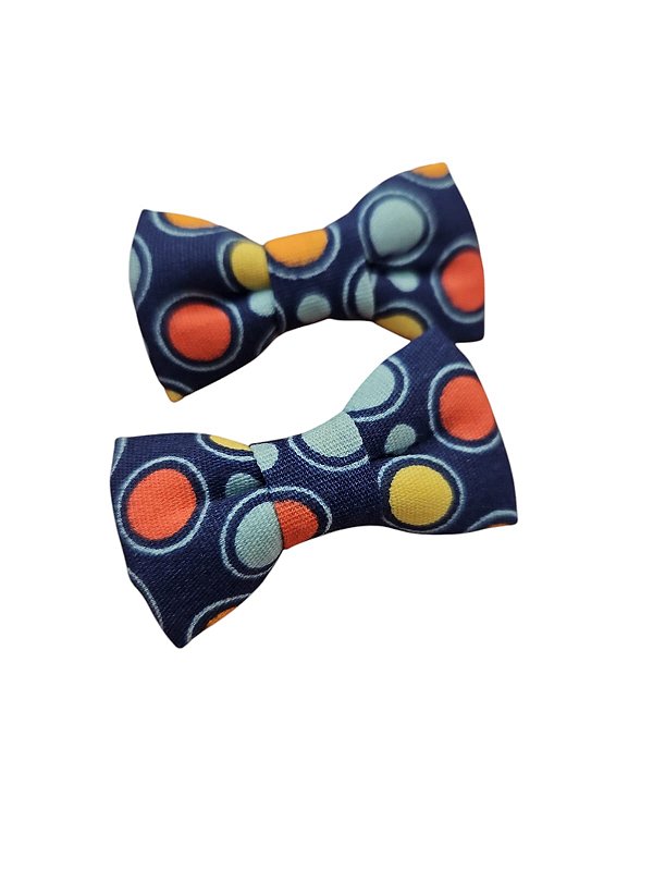 Par Gravatinha  Pequeno Azul Com Bolinhas - Ref. 503