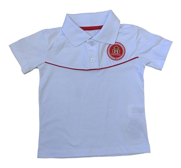 Maple Bear Infantil - Camiseta Polo Branca Manga Curta - Ref. 90