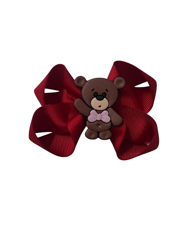 Laço Boutique Ursinho com Gravata Rosa - Ref. 503