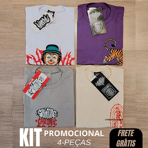 Kit 4 Camisetas Chronic