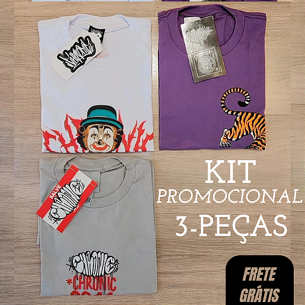 KIT 3 Camisetas Chronic