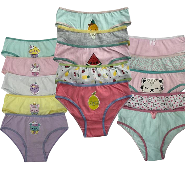 14 Calcinhas Infantil 100% Algodão – Mais Conforto e Liberdade para Brincar