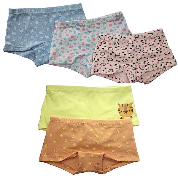 Kit com 10 Boxer Infantis – Super Confortáveis, elas Vão Amar!