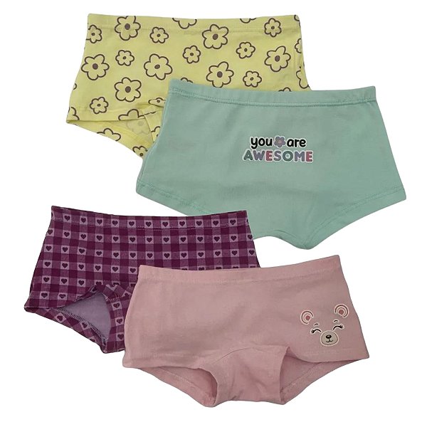 Kit com 8 Calcinhas BOXER Confortáveis, Estilosas e de Alta Qualidade!