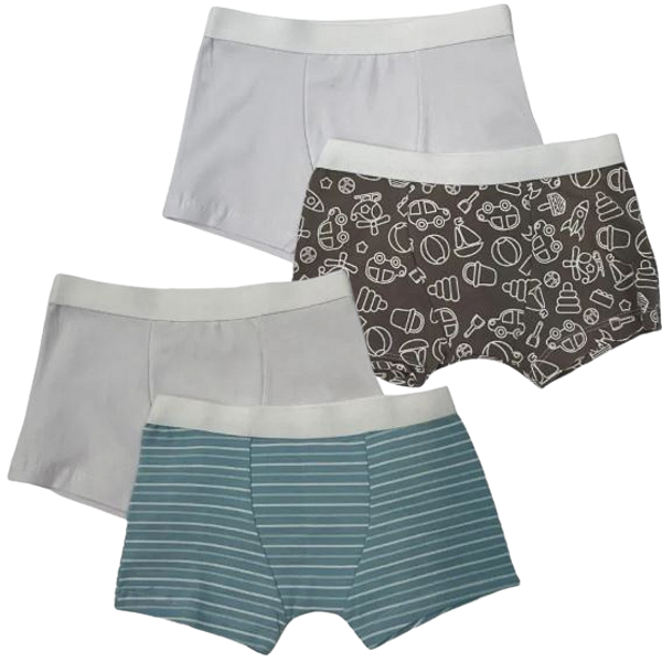 Kit 8 Cuecas Boxer Infantil - Alta Qualidade e Modelagem Confortável