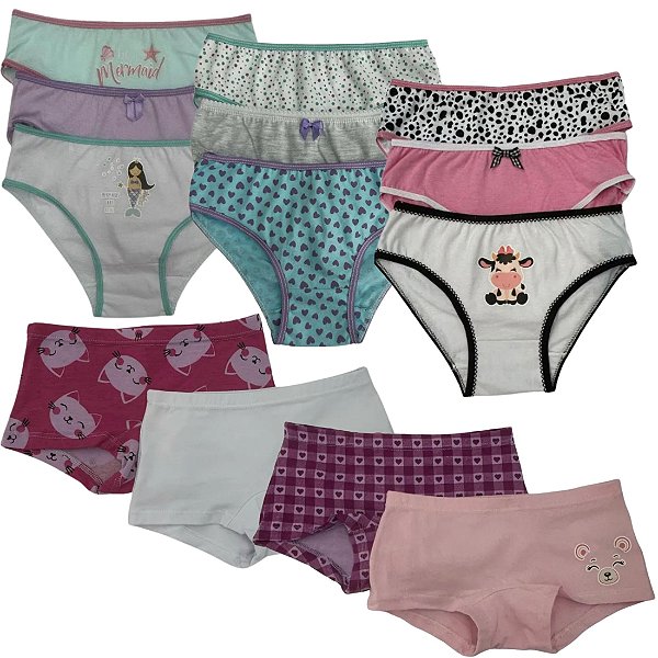 KIT com 2 Boxer + 8 Tradicionais – Para Cada Dia, Uma Escolha Confortável e Delicada