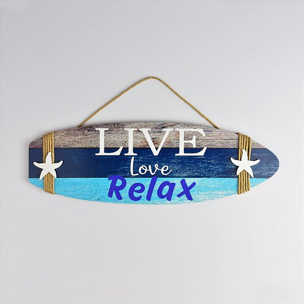 Enfeite Prancha Live Love Relax