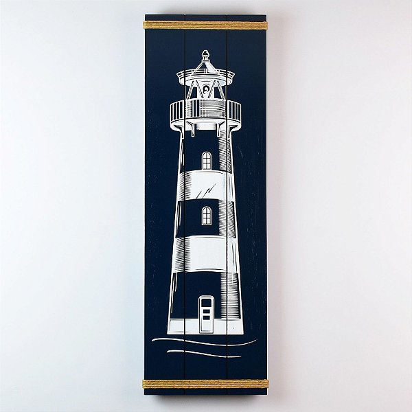 Quadro Náutico Farol Azul Marinho