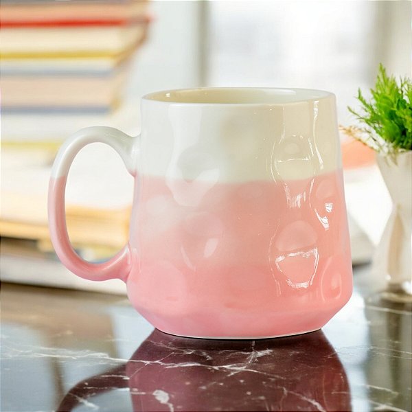 Caneca Textura Degradê Rosa 450ml