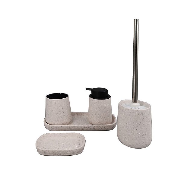 Kit Banheiro c/5 Peças Branco