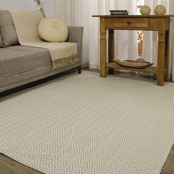 Tapete Sisal Sintético Anti-Slip Chevron 200x140cm