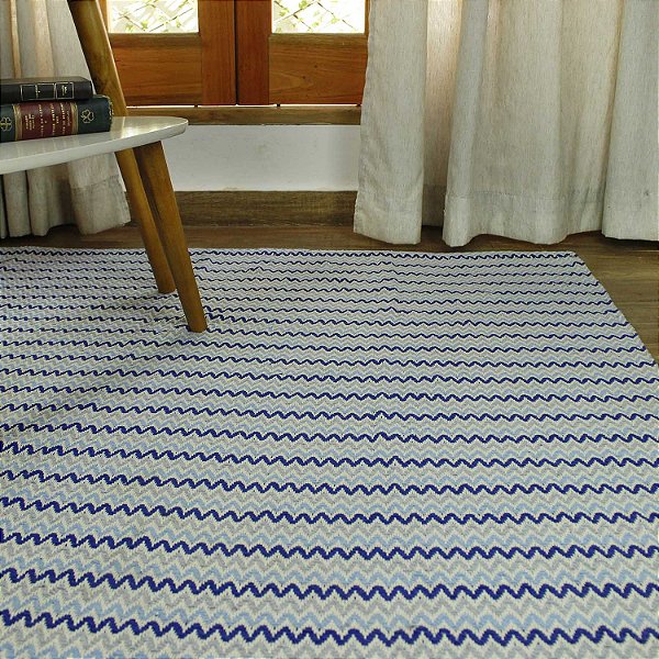 Tapete Missioni Anti-Slip Azul 200x140cm