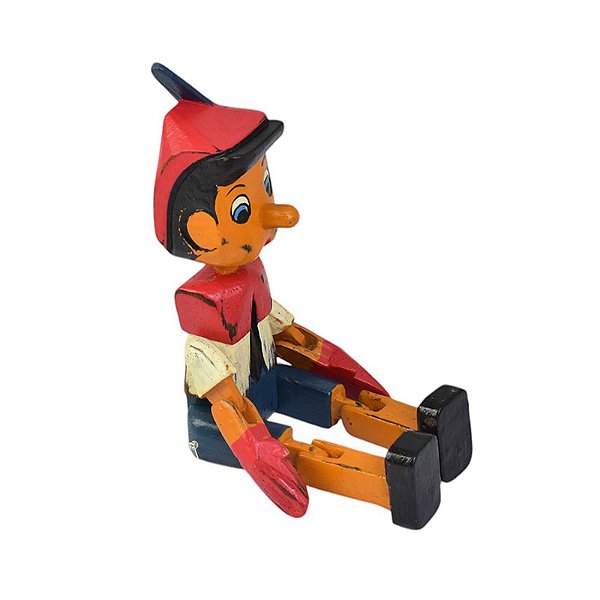 Enfeite Pinóquio Sentado Old Color 25cm