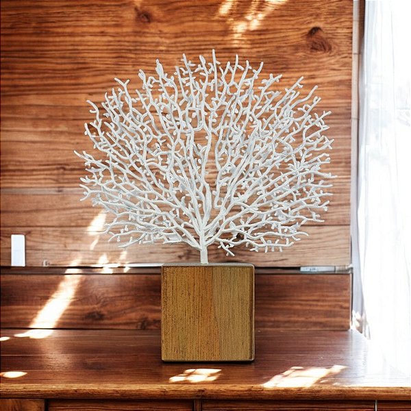 Enfeite Coral Branco Pequeno