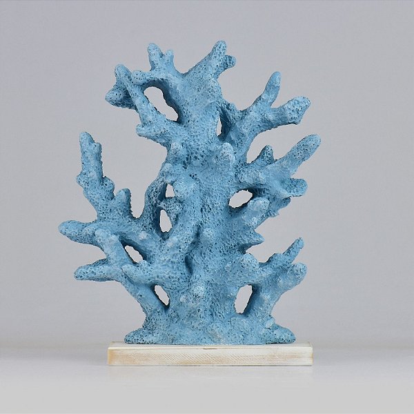 Enfeite Coral de Mesa Azul Claro