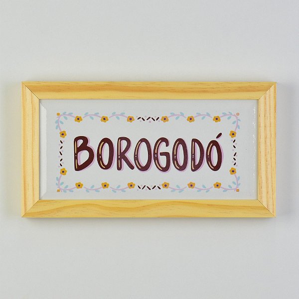 Quadro em Cerâmica Borogodó - 15,5x29x3,5 cm