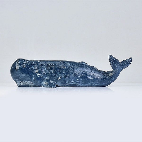 Enfeite Baleia Azul em Resina