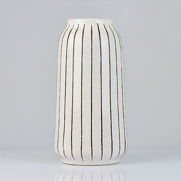Vaso Branco 27 cm em Cerâmica
