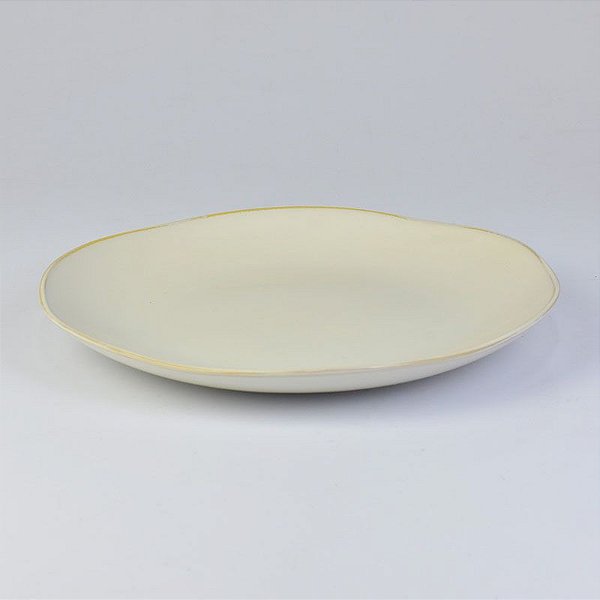 Prato Branco 26 cm em Cerâmica