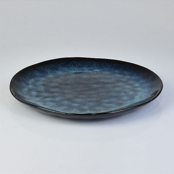 Prato Azul 28 cm em Cerâmica Organic