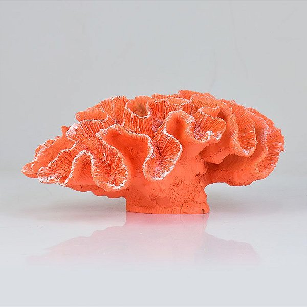 Enfeite Coral Laranja em Resina 25 cm