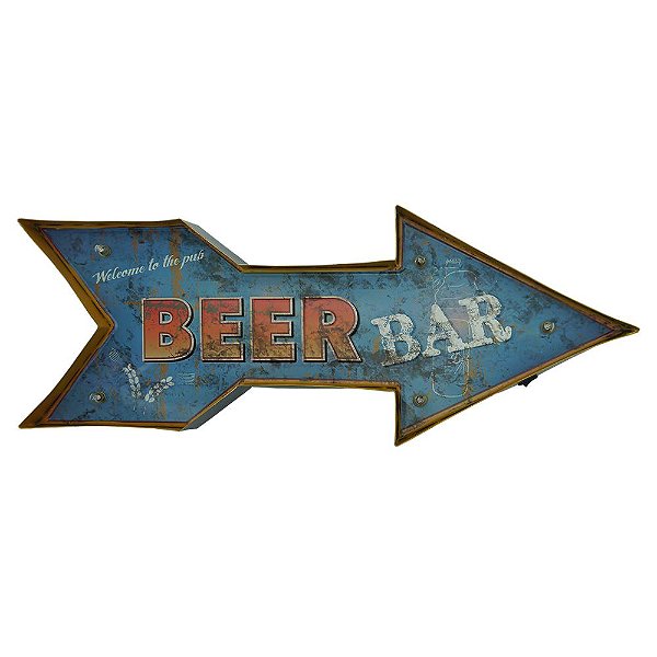 Placa De Metal Bar com Luzes de LED