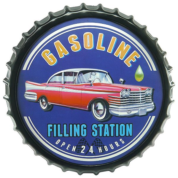 Tampa Decorativa Gasoline Station