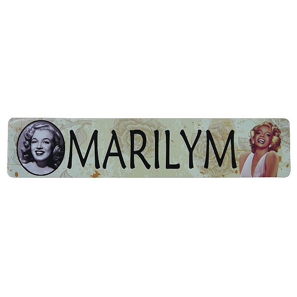 Placa de Metal Decorativa Marilyn