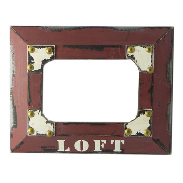 Porta Retrato Loft Vermelho Rústico