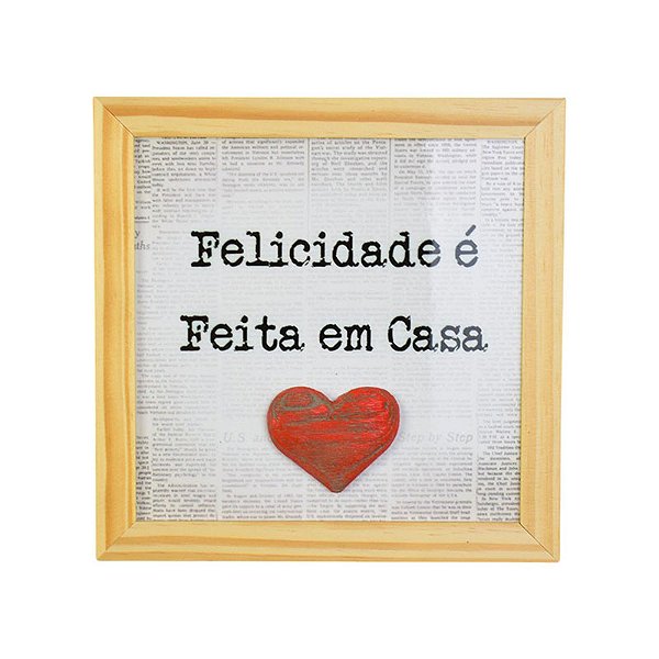 Quadro Azulejo 20x20 Felicidade em Cerâmica