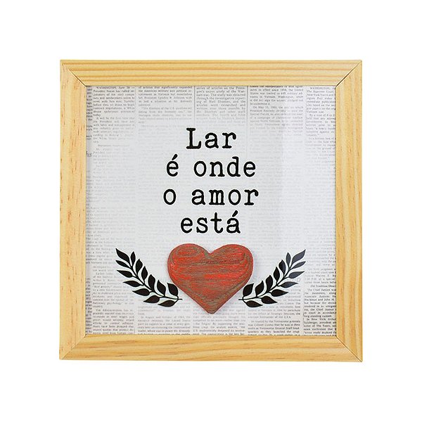 Quadro Azulejo 20x20 Lar em Cerâmica