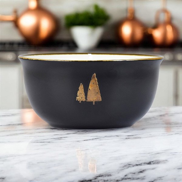 Bowl Preto Árvore em Cerâmica
