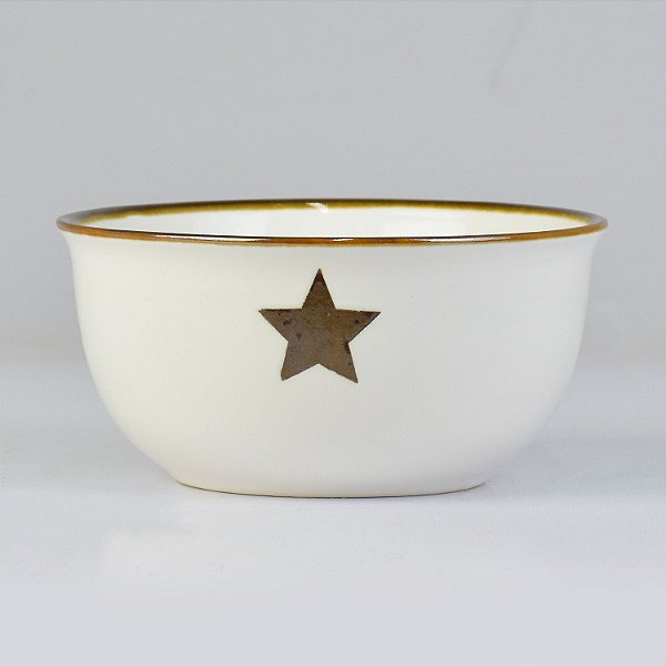 Bowl Branco Estrela em Cerâmica