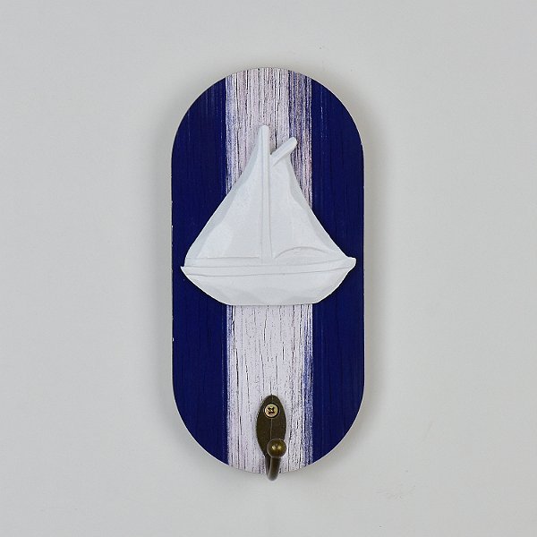 Enfeite Cabideiro Navy Barco