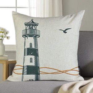 Almofada Cheia Farol com Corda 40x40