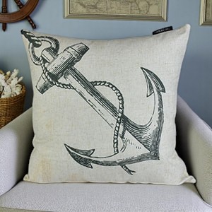 Almofada Cheia Âncora com Corda 40x40