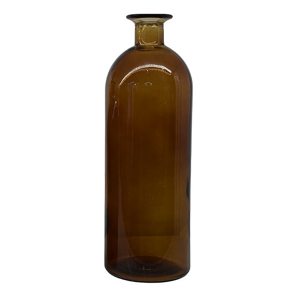 Vaso Transparente Marrom em Vidro