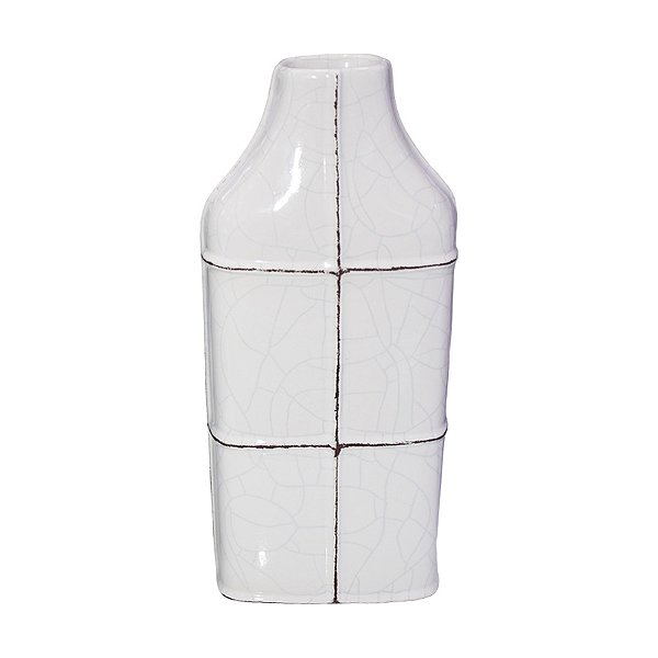 Vaso Branco Quadros Branco em Cerâmica