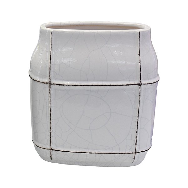 Vaso Frame Branco em Cerâmica