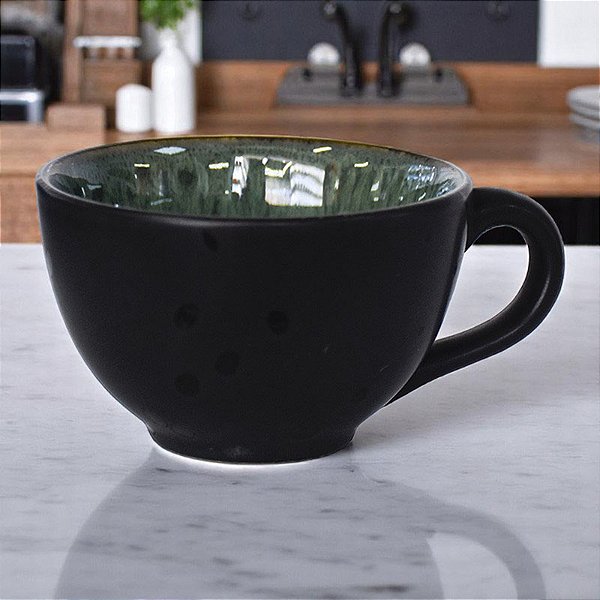 Caneca Moon Verde em Cerâmica 200 ml