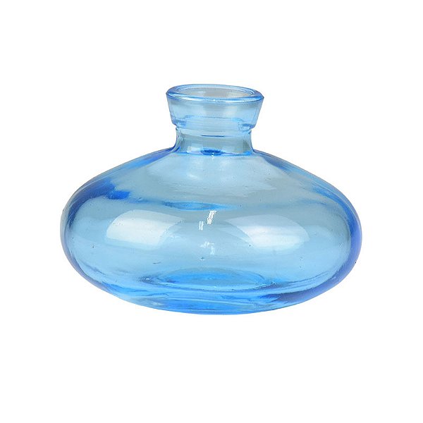 Mini Vaso Fumê Azul em Vidro