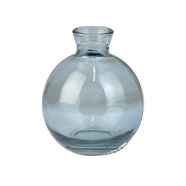 Vaso Gota Fumê Cinza em Vidro